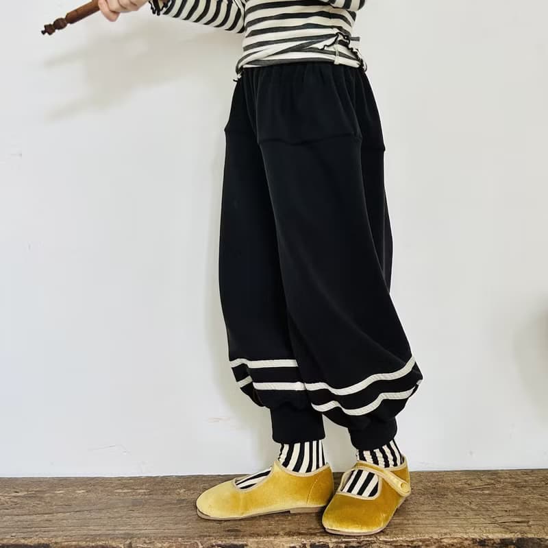 海軍搖粒絨黑色長褲 / 褲子 親子裝 童裝
