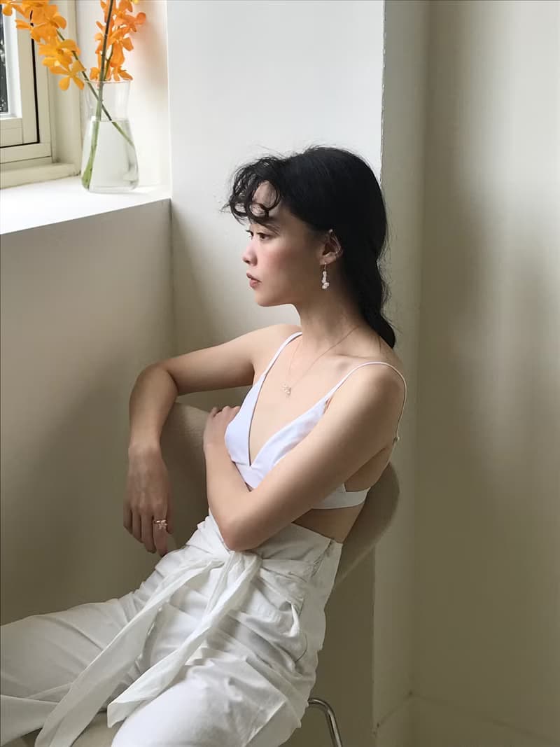 莖葉琉璃耳環/耳夾 琉璃 玻璃 上班族耳環 夾式耳環 透明感 925銀
