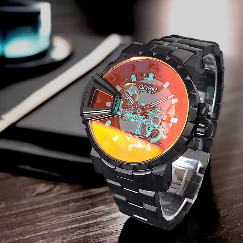 鵲橋非凡 鋼帶款 炫彩錶鏡 霧砂黑