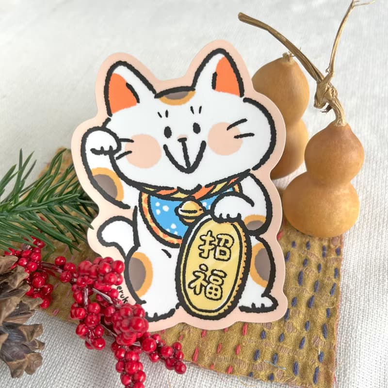 ステッカー ー 招き猫