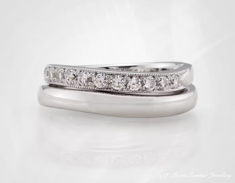 手工925純銀x施華洛世奇【變化】結婚對戒