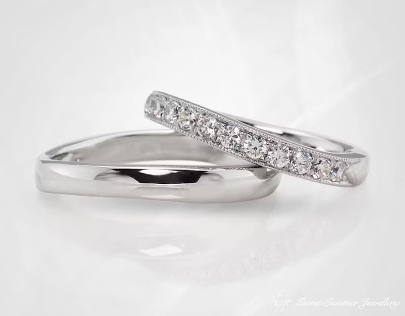 手工925純銀x施華洛世奇【變化】結婚對戒
