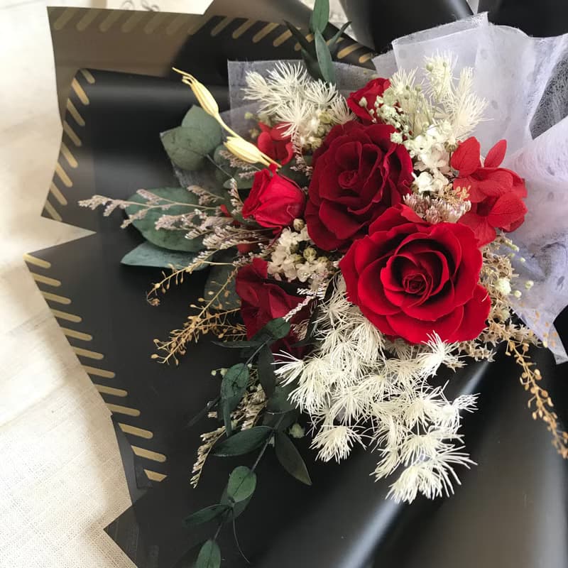 經典情人玫瑰永生花束 情人節花束