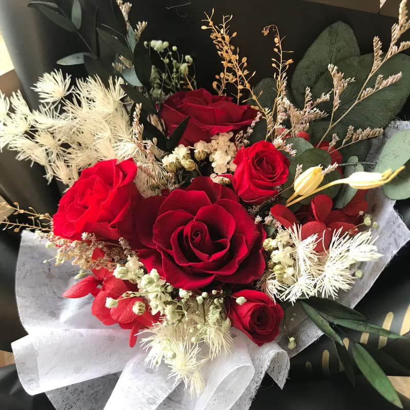 經典情人玫瑰永生花束 情人節花束