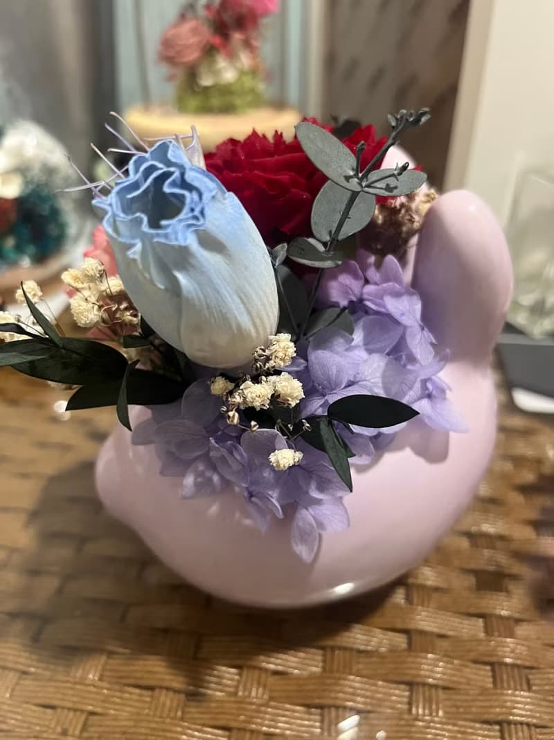 小兔仔桌花/禮品/盆花/永生花