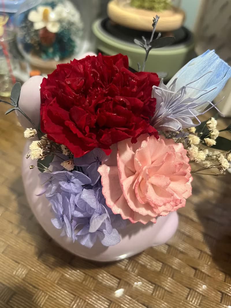 小兔仔桌花/禮品/盆花/永生花