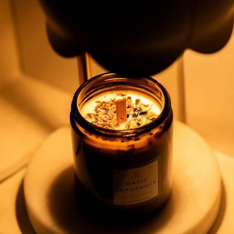 天然大豆蠟燭 淨化磁場香氛魔法蠟燭 融蠟燈蠟燭 200g 單顆蠟燭