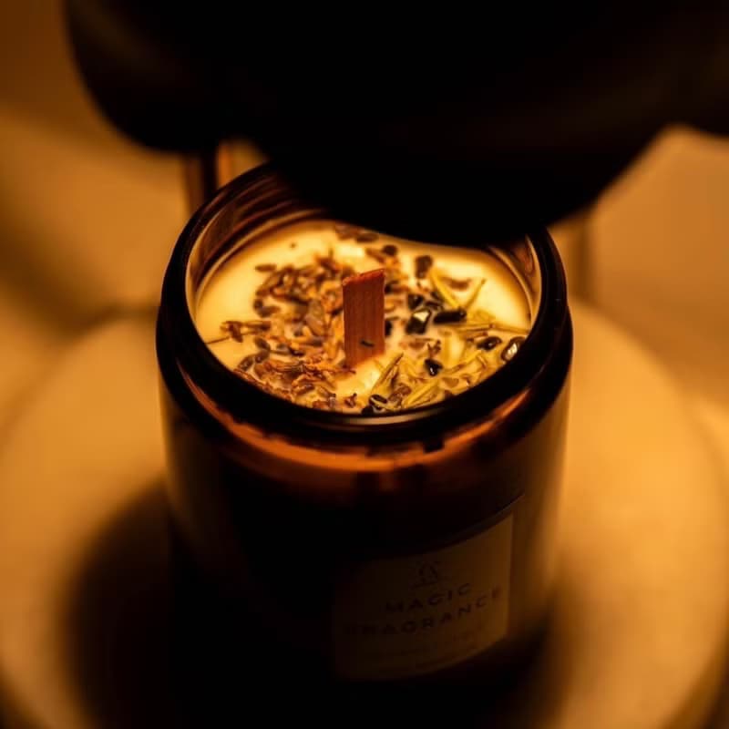 天然大豆蠟燭 淨化磁場香氛魔法蠟燭 融蠟燈蠟燭 200g 單顆蠟燭
