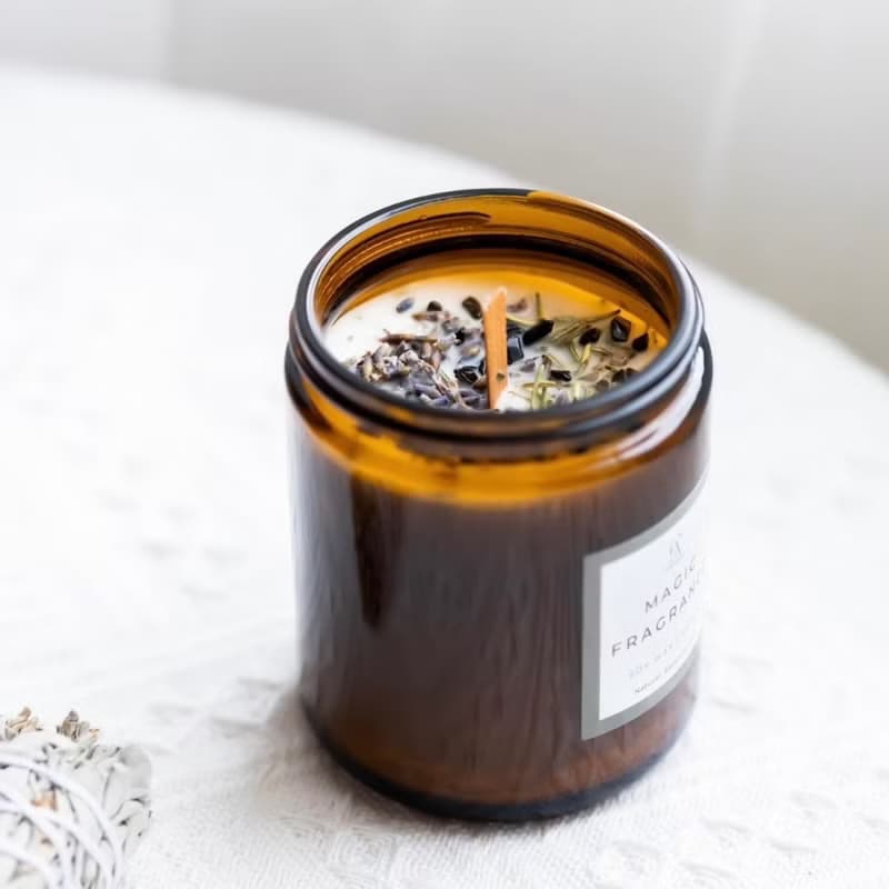 天然大豆蠟燭 淨化磁場香氛魔法蠟燭 融蠟燈蠟燭 200g 單顆蠟燭