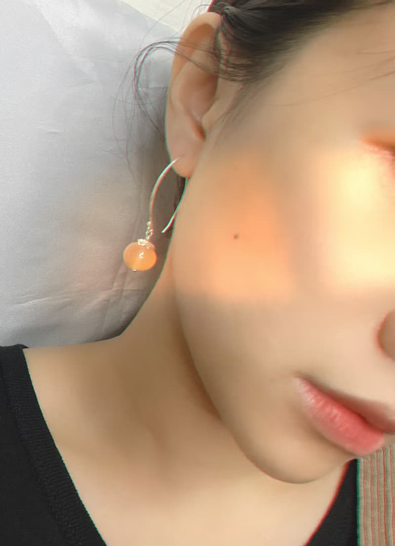 天河石  925純銀飾【天然藍呆萌】天然石耳環系列