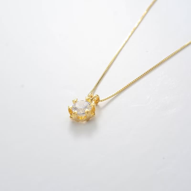 藏寶箱金飾 9999黃金純金 鑽石 愛心六爪墜子/項鍊/鎖骨鍊