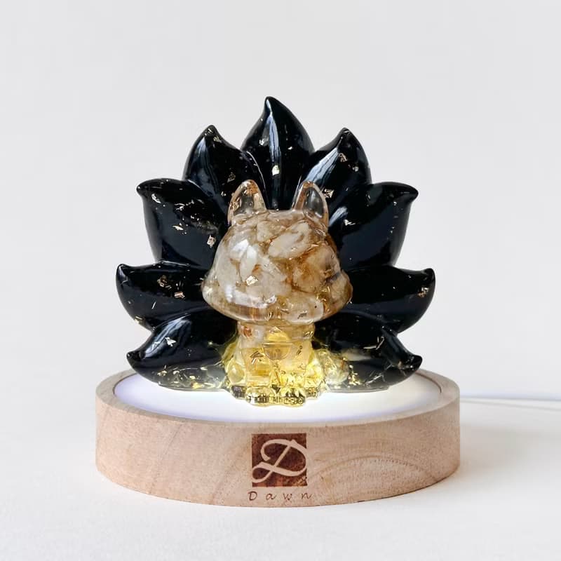 水晶狐狸 九尾狐仙 XL號|天然石擺飾| 生日禮物 居家裝飾|黃水晶
