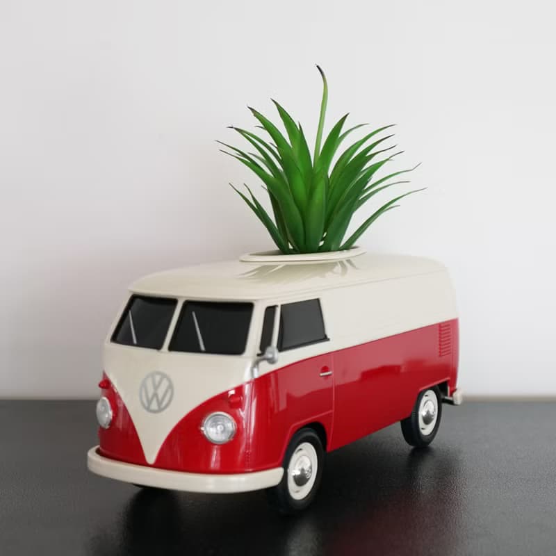 【完美禮物】復古經典紅白雙色VW T1 車型收納盒