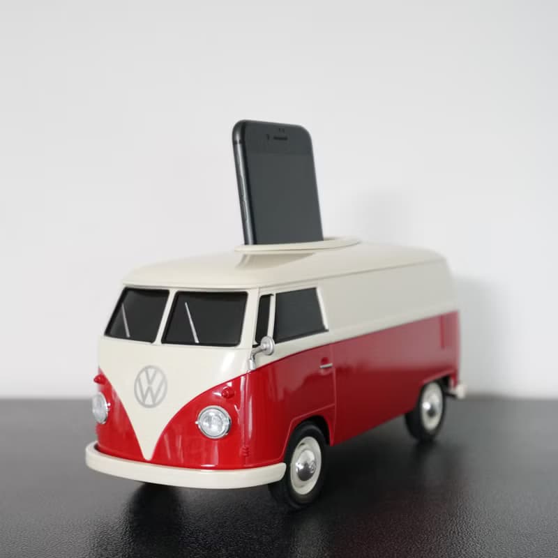 【完美禮物】復古經典紅白雙色VW T1 車型收納盒