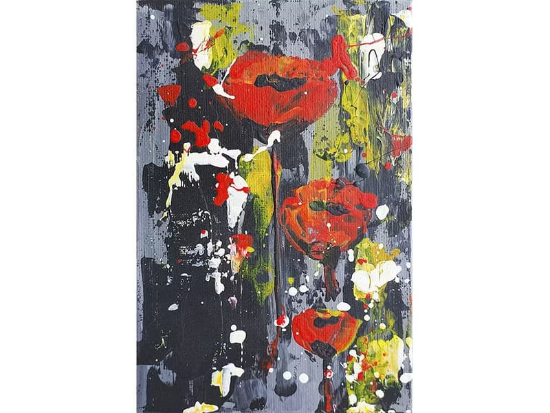 Poppy Painting Floral Original Artwork California Poppies Wall Art Bouquet Art