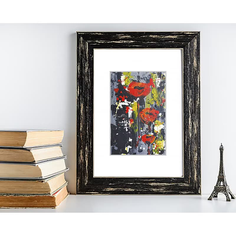 Poppy Painting Floral Original Artwork California Poppies Wall Art Bouquet Art