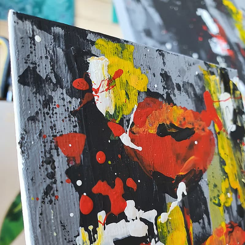 Poppy Painting Floral Original Artwork California Poppies Wall Art Bouquet Art