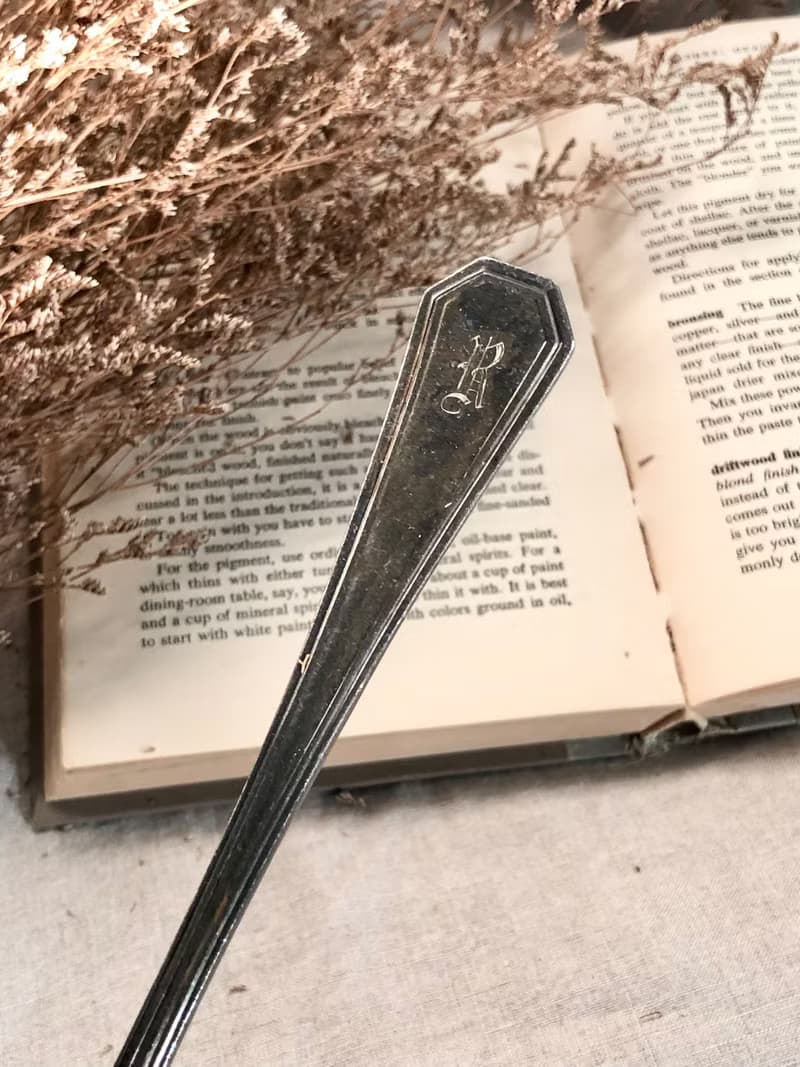 百年古董 美國1913年製鍍銀大湯匙/分菜匙