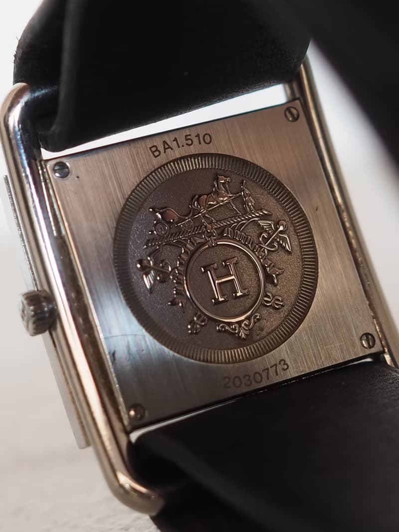 HERMES エルメス バレニア ウォッチ 腕時計 シルバー ブラック ユニセックス ヴィンテージ