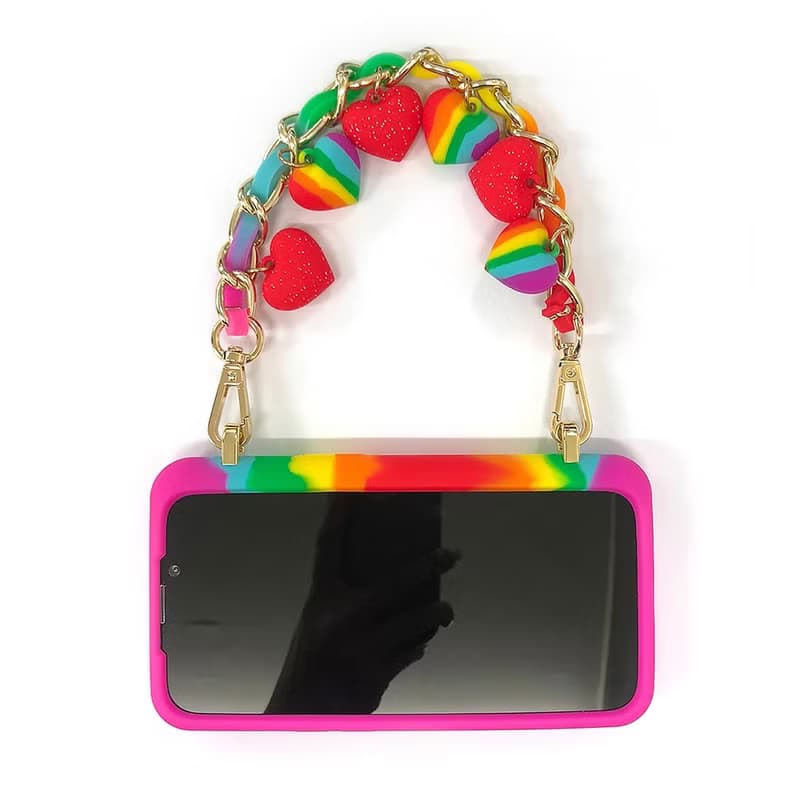 【Candies】經典彩虹小香風晚宴包 - iPhone 13 / 13 Pro 情人節