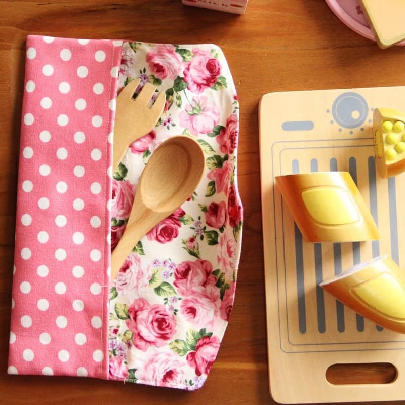 文青風環保筷袋 ~傾訴花情 粉 收納包.環保筷袋.手作餐具袋