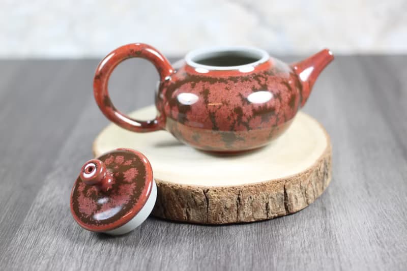 【送禮好物】赤陽 結晶釉 手拉坏茶壺 鶯歌名家葉敏祥作品