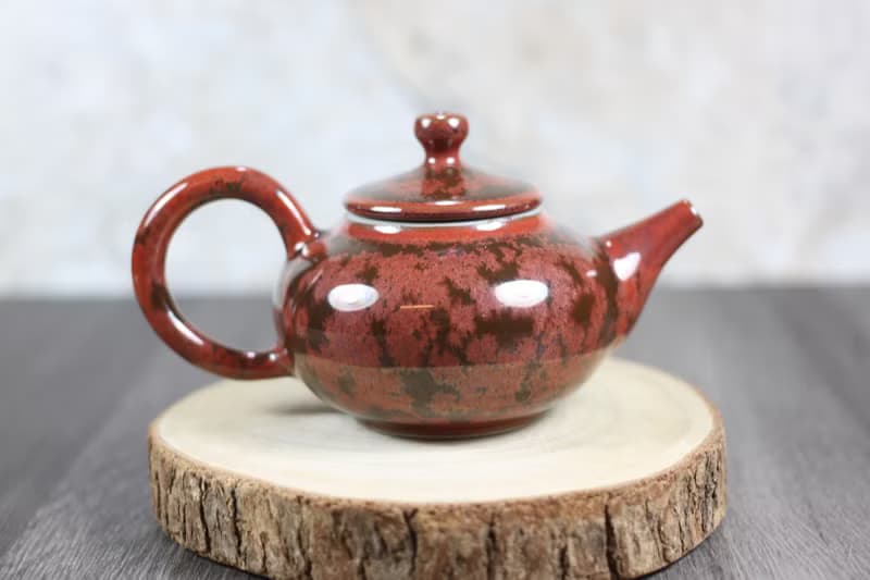 【送禮好物】赤陽 結晶釉 手拉坏茶壺 鶯歌名家葉敏祥作品