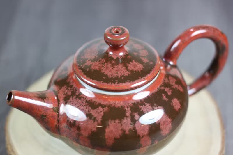 【送禮好物】赤陽 結晶釉 手拉坏茶壺 鶯歌名家葉敏祥作品