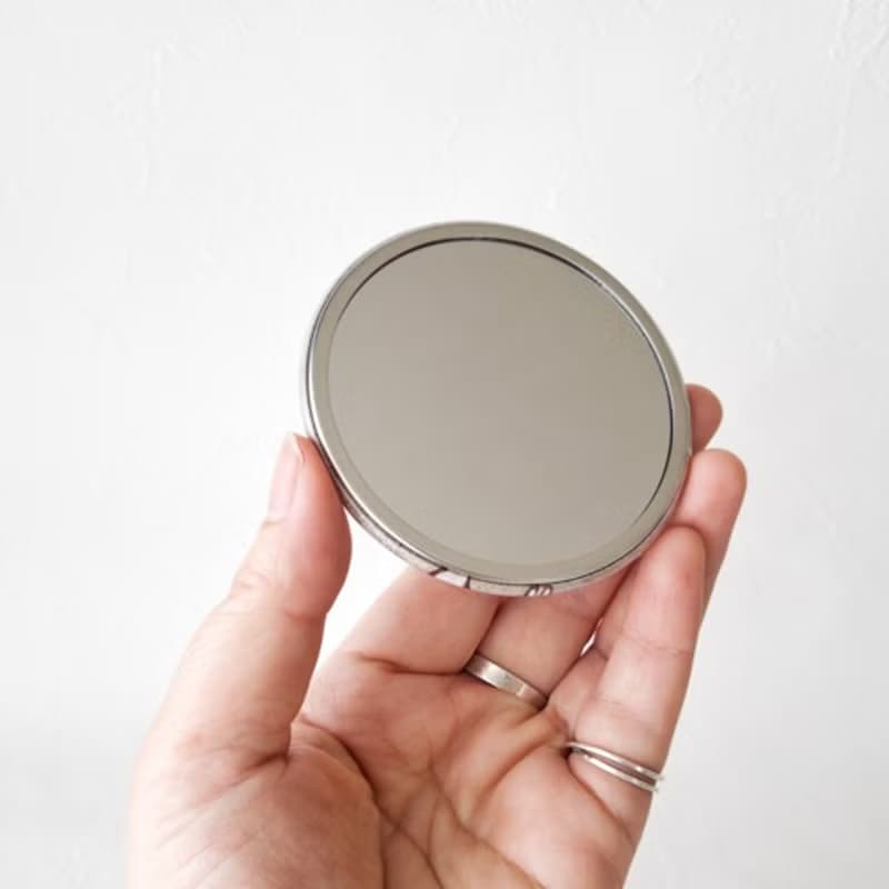 ハンドミラー (子豚と花束・76ミリサイズ)