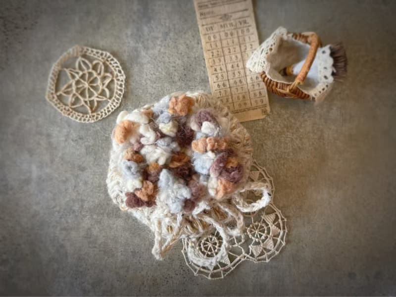 Knitting 生命之花束口袋 - 一束乾燥花