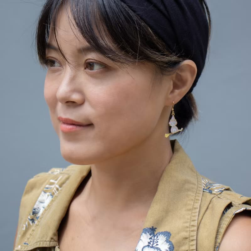 萬聖節禮物 貓咪 女巫 幽靈 南瓜 夾式耳環 垂墜耳環 耳勾