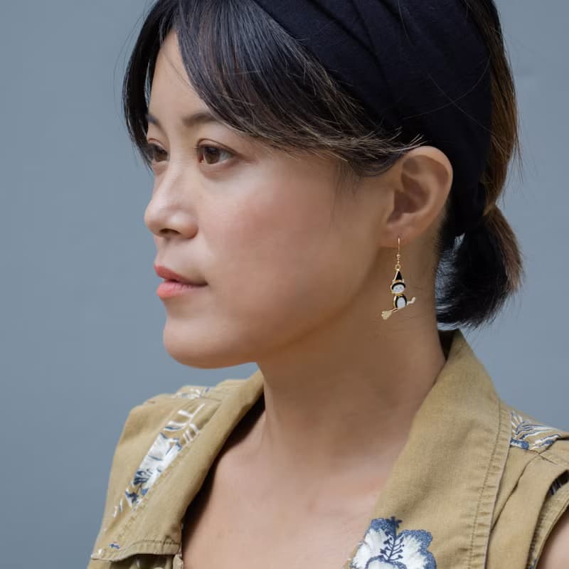 萬聖節禮物 貓咪 女巫 幽靈 南瓜 夾式耳環 垂墜耳環 耳勾
