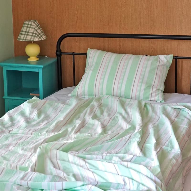 Cotton candy summer blanket | pillowcase (green)