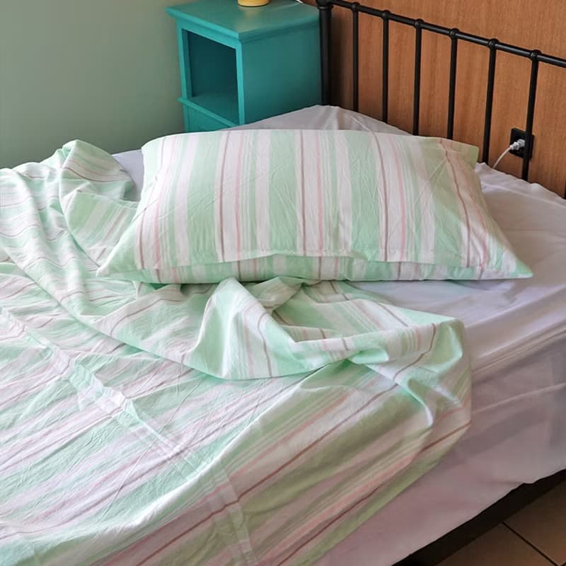 Cotton candy summer blanket | pillowcase (green)