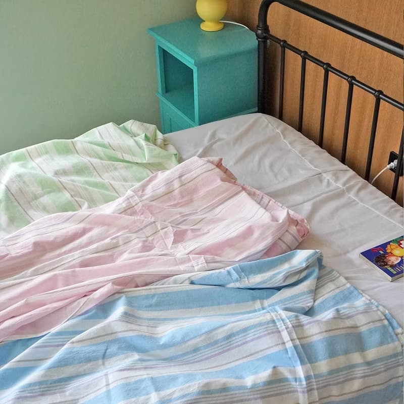 Cotton candy summer blanket | pillowcase (green)