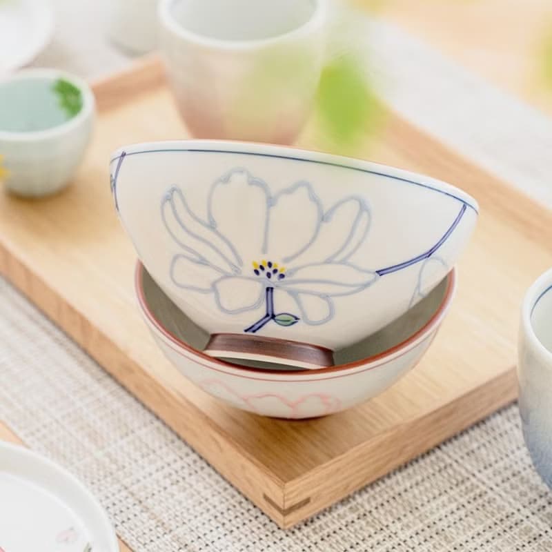 【喬遷禮物】手描花朵飯碗