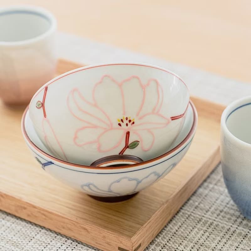 【喬遷禮物】手描花朵飯碗