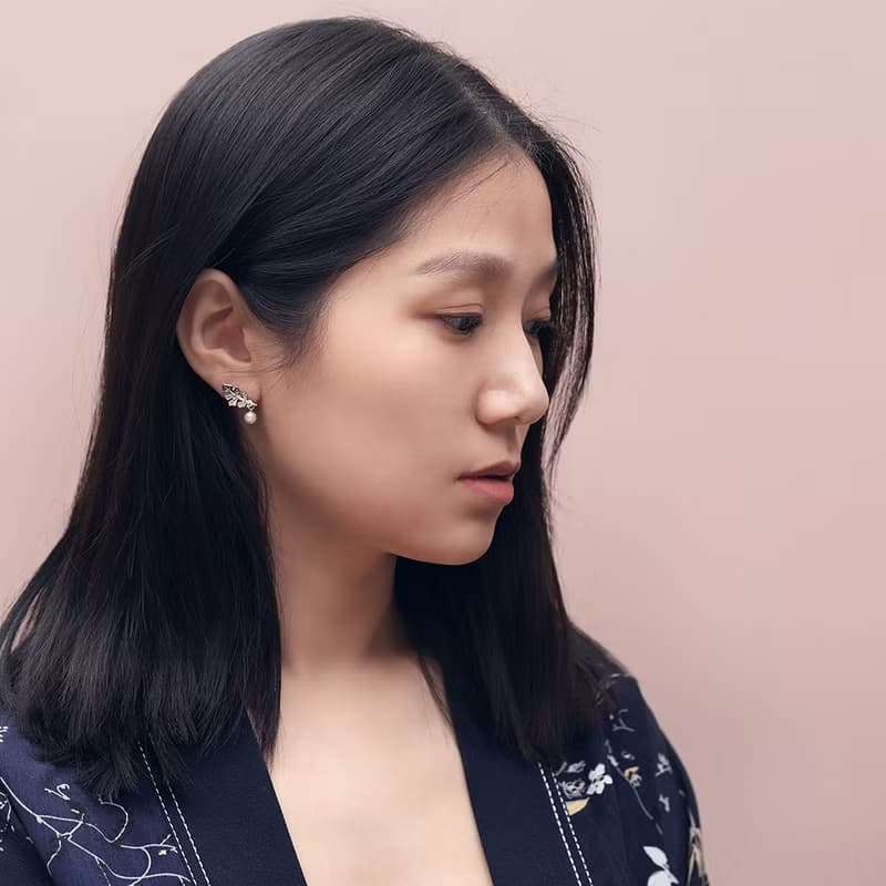 致橡樹銀鍍金復古耳環樹葉淡水珍珠文藝小耳墜女友閨蜜生日禮物