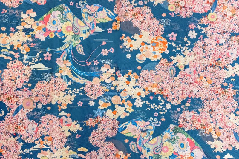 櫻花與鳳凰 - 手工絲巾/圍巾 日式甜美風