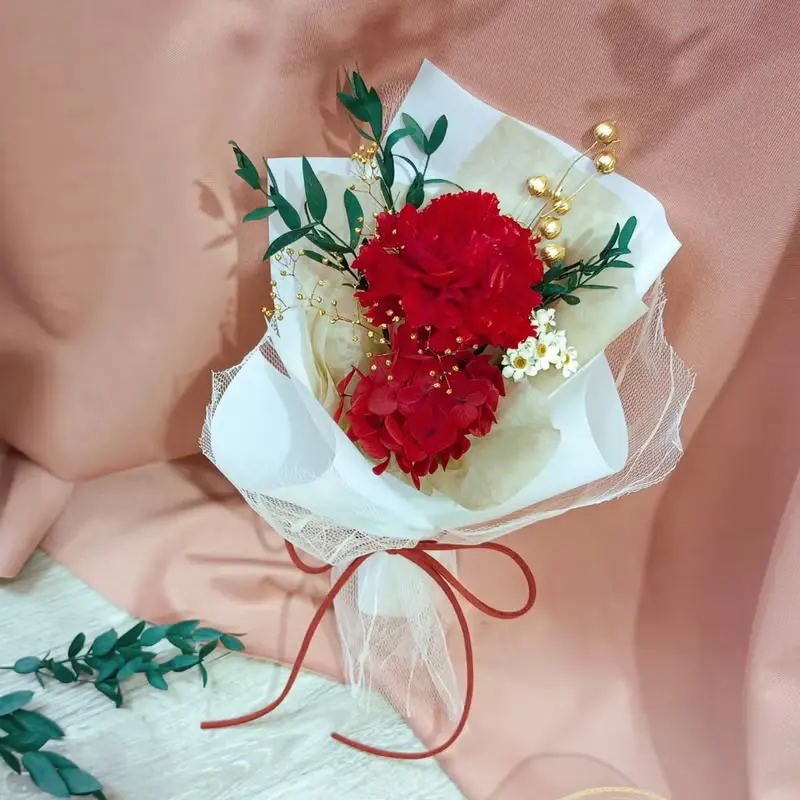 母親節限定  Love story永生花康乃馨花束禮盒/母親節花束/禮物