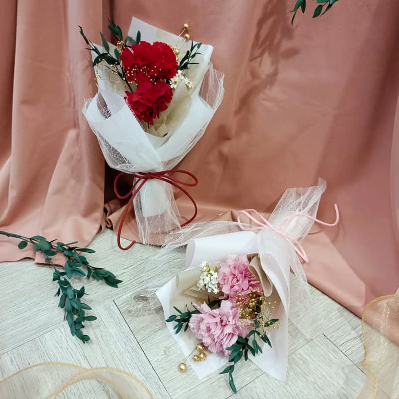 母親節限定  Love story永生花康乃馨花束禮盒/母親節花束/禮物