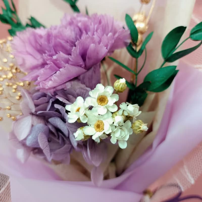 母親節限定  Love story永生花康乃馨花束禮盒/母親節花束/禮物
