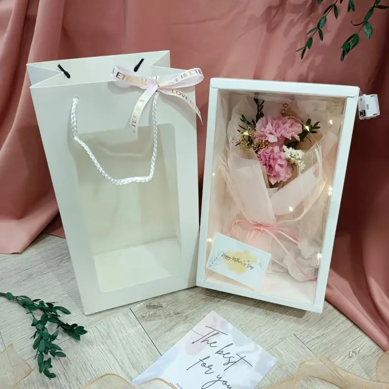 母親節限定  Love story永生花康乃馨花束禮盒/母親節花束/禮物