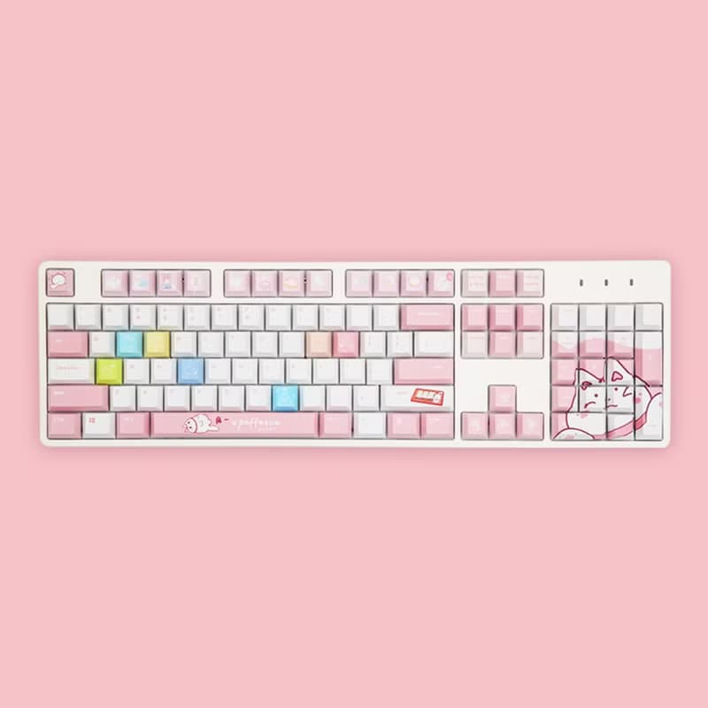 【免運】胖芙喵委屈豹聯名機械鍵盤艾石頭FE104