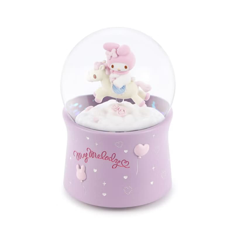 My Melody 旋轉木馬 水晶球音樂盒 情人節結婚彌月聖誕交換禮物