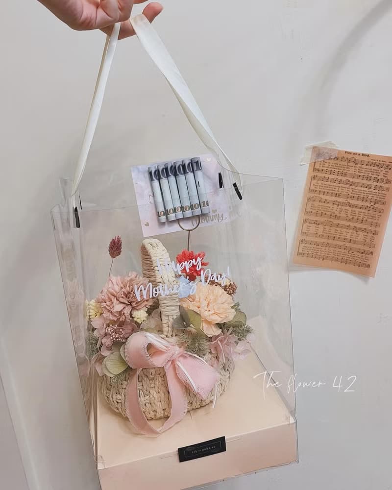 永生康乃馨小花籃/媽媽有錢花/捷運站自取免運