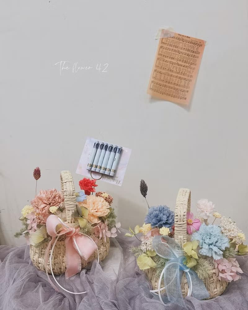 永生康乃馨小花籃/媽媽有錢花/捷運站自取免運