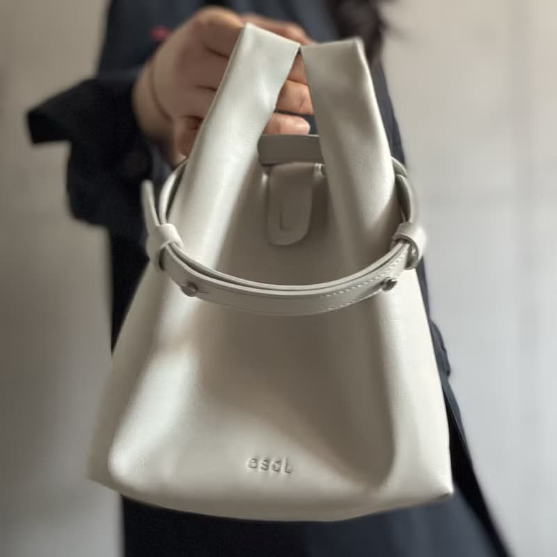Usual Bag S Ivory_Cow Skin crossbody bag