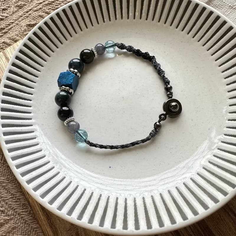 領導力藍色天鐵編織手鍊