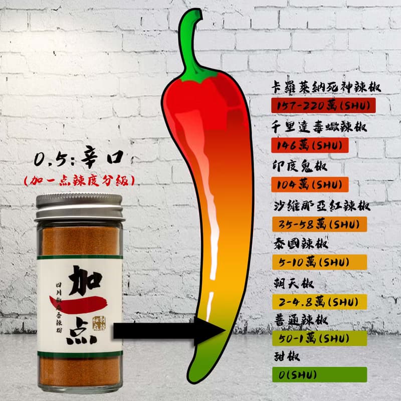 加一点 四川椒麻香辣粉 減鹽 40g 辣椒粉Sichuan Spicy Powder